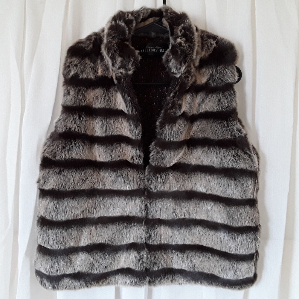 Fabulous Furs Chinchilla Faux Fur Vest